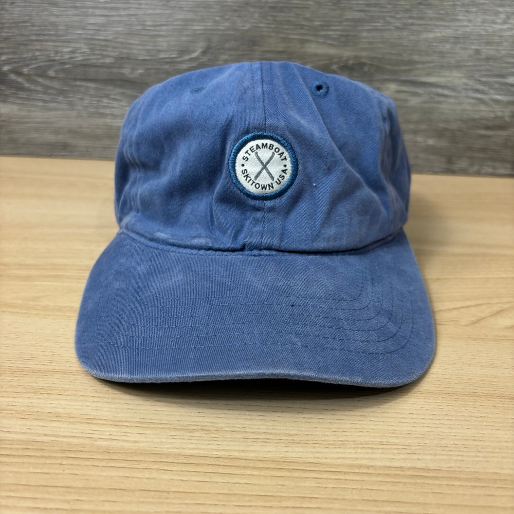 Steamboat Hat Cap Fitted One Size Blue Ski Resort Colorado‎ Skiing Soft Upper